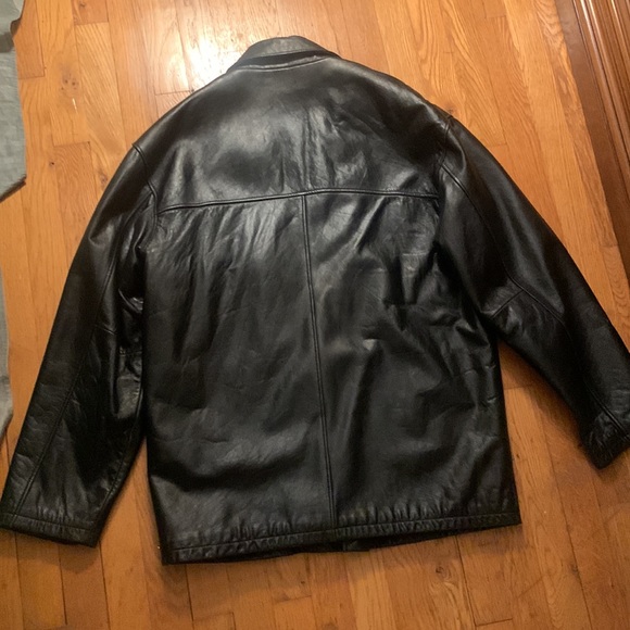 100% Black Leather Jacket - Picture 3 of 5